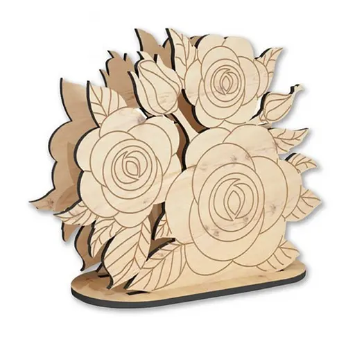 Дерев'яна серветниця для декору "Троянди" Fabrika Decoru FDPO-298 - фото 1
