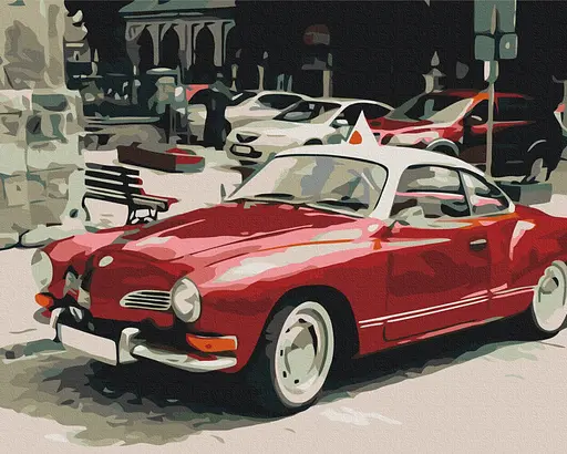 Картина за номерами на підрамнику Brushme Ретро на дорогах міста