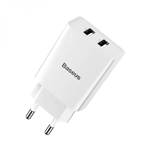 Зарядний пристрій Baseus Speed Mini Dual USB 10.5W Білий (CCFS-R02) - фото 3