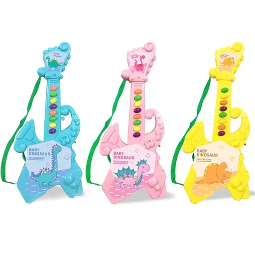 Гитара детская Динозавр, 1011B, 38 см, с музыкальными эффектами (в ассортименте) - фото 4
