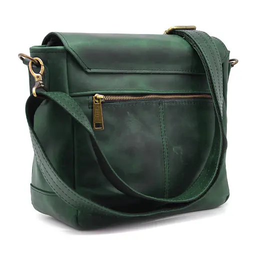 Чоловіча шкіряна сумка TARWA 25х26х8.5 см sum0025458 - фото 5