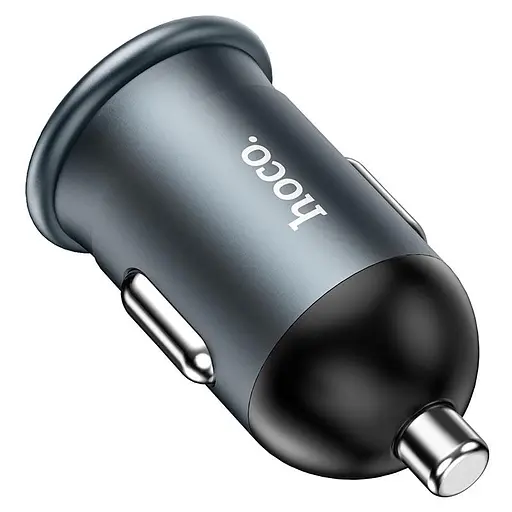 Автомобільний зарядний пристрій Hoco Z43 Mighty single port QC3.0 car charger Темно-сірий - фото 2