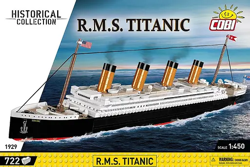 Конструктор COBI R.M.S. Titanic 1:450 (722 деталі) — Велика модель Титаніка 64 см - фото 4