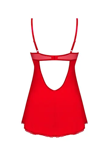 Комплект белья Obsessive Ingridia XL/2XL красный - фото 6