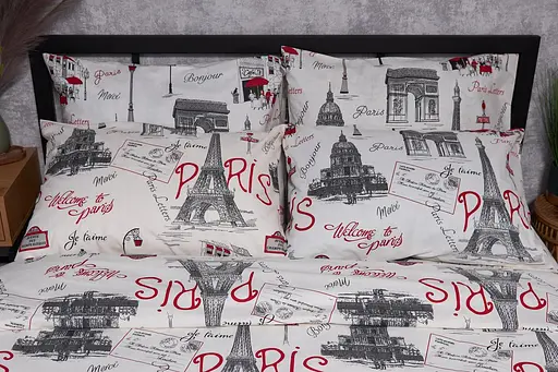 Комплект постельного белья Moon&Star Бязь Gold Люкс Paris евро 200х220 наволочки 2х50х70 - фото 2