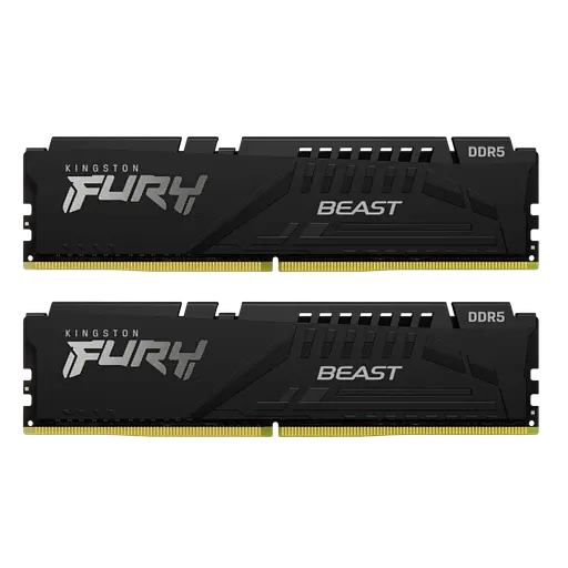 Оперативная память Kingston Fury 64GB (2x32GB) DDR5 5600MHz Beast Black (KF556C40BBK2-64) - фото 1