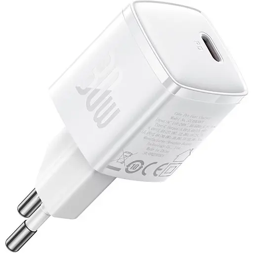 Мережевий зарядний пристрій Baseus Cube Pro USB-C 30W White (CCXF000302) [146303] - фото 3