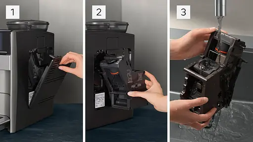 Siemens Кавомашина Siemens 1.7л, зерно + мелена, автомат.капучинатор, LED - дисплей, авторецептів - 8, чорно - срібний - фото 4