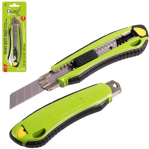 Ніж Alloid Building Tools алюмінієвий прогумований з висувним сегментним лезом 18 мм (HA-1828) - фото 4