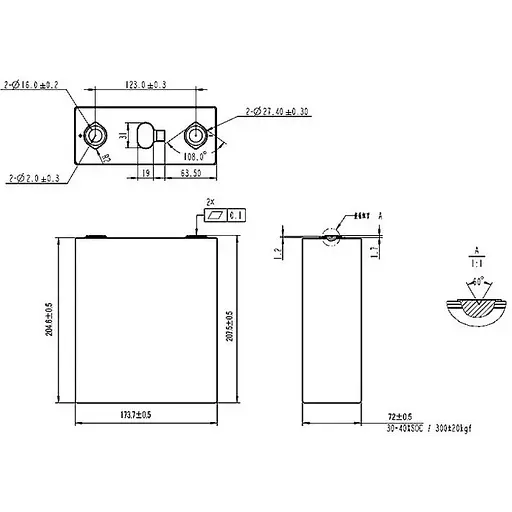 Акумуляторний елемент LiFePo4 EVE 3.2V/280A | Grade - A (896Wh) | Ω 0.17-0.18мОм - фото 9