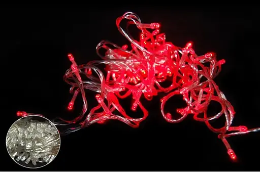 Гирлянда внешняя прямая 200 led RGB color (белый провод) 5мм 20м - фото 9