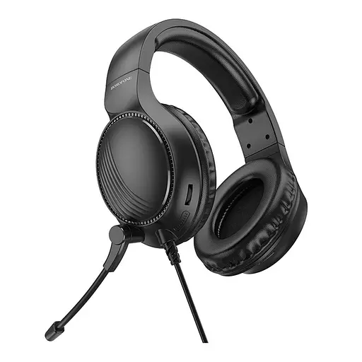 Игровые проводные наушники Borofone BO109 Bountiful, 3.5мм, 2м, Черный - фото 3