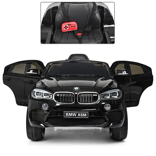 Електромобіль дитячий Bambi Джип Racer BMW JJ2199EBLR-2 зі світлом і пультом Чорний - фото 3