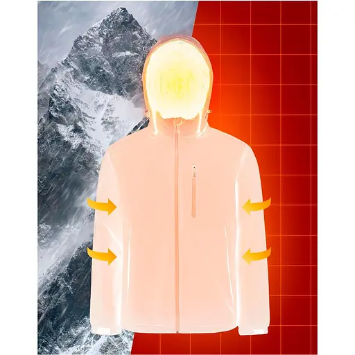 Термокуртка Ninetygo 3M Waterproof/warm Light Gray/Black L (6941413230841) [120954] - фото 3