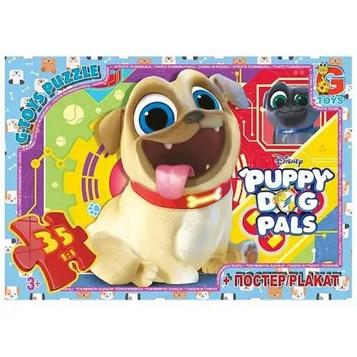 Пазлы детские Веселые мопсы Puppy Dog Pals MD400, 35 элементов