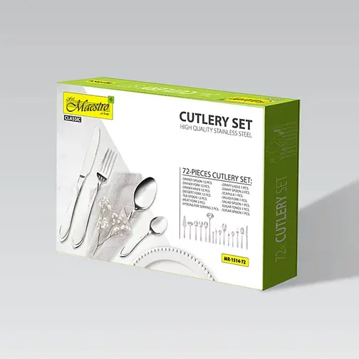 Столовый набор Maestro MR-1514-72 нержавеющая сталь 72 предмета Серый - фото 4