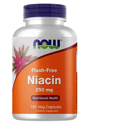 Витамины и минералы NOW Flush-Free Niacin 250 mg, 180 вегакапсул - фото 1