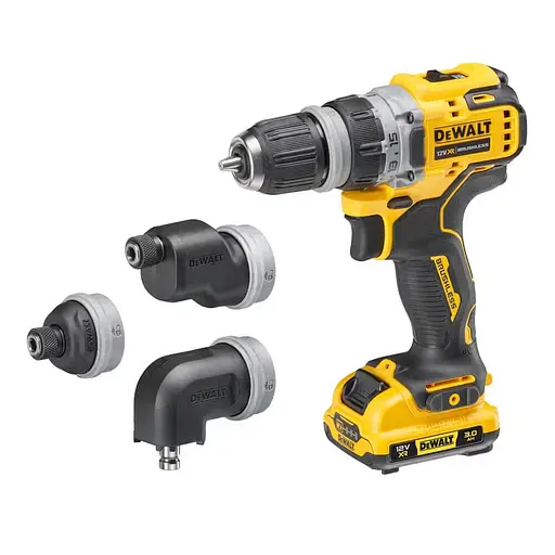 Дрель-шуруповерт DeWalt бесщеточная XR Li-Ion 12 В со сменными насадками (DCD703L2T) - фото 6