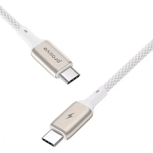 Кабель Proove Dense Metal USB-С to USB-С 60W 1m White (CCDM60002202) [133320] - фото 3
