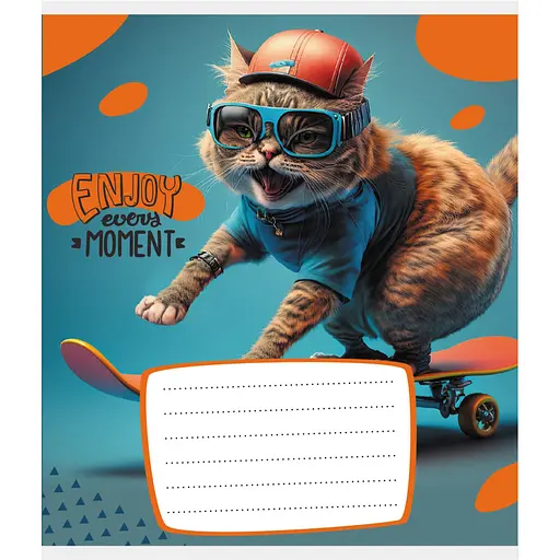 Тетрадь ученическая "Лови момент" Leader 012-500240K-5 в клеточку, 12 листов - фото 1