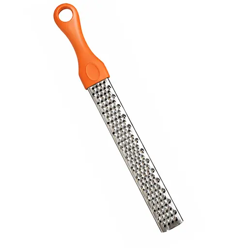 Тертка кухонна ручна дрібна для сиру шоколаду та цедри лимона з неіржавкої сталі 27.5 см Жовтогарячий Помаранчевий 88228 - фото 1