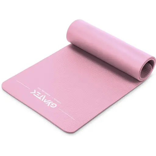 Коврик (мат) для йоги и фитнеса Gymtek NBR 1,5см розовый - фото 7