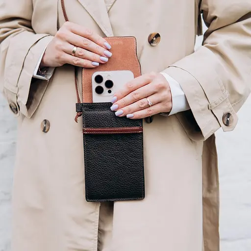 Мини сумка чехол для телефона Grande Pelle 18.5х10.5х3.5 см sum0028486 - фото 4