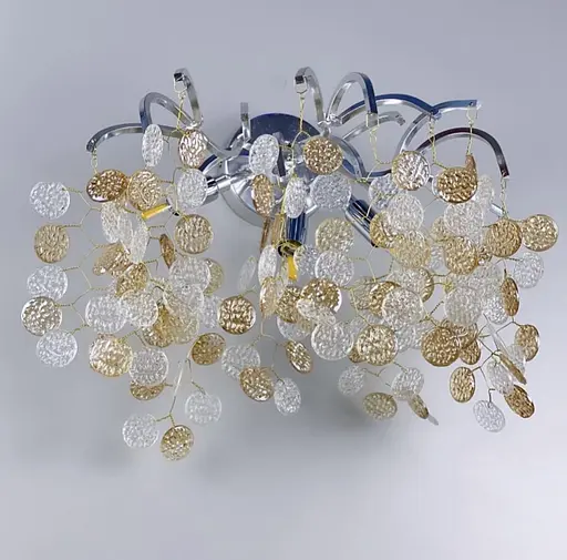 Бра в срібному кольорі з комбінованими пластинами Line F YG 28 CH - фото 1