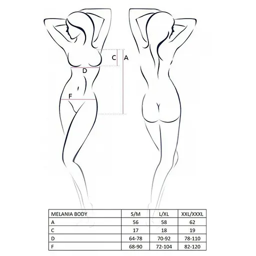 Боді Passion MELANIA Body black L/XL - фото 5