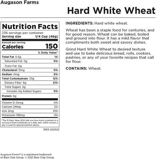 Пшеница твердых сортов с длительным сроком хранения до 30 лет Augason farms, 236 порций (101186) - фото 3