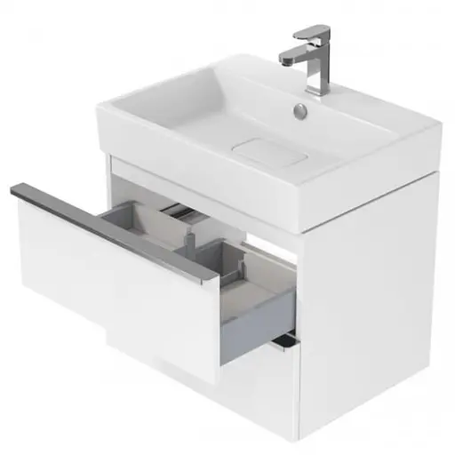 Тумба для ванної кімнати Cersanit Virgo 60 см Білий/Чорний S522-018 30412 - фото 3