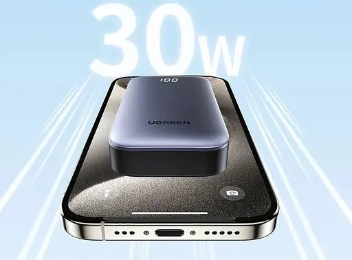 Павербанк Ugreen PB502 10000 mah 30W з наскрізною зарядкою Портативна батарея для заряджання телефону та ноутбука - фото 4