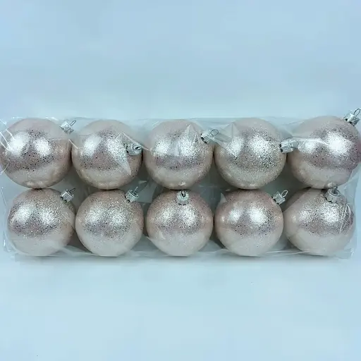 Набор новогодних шаров на елку Dashuri 6 штук 8 см глянец, шампань 80117704 - фото 2