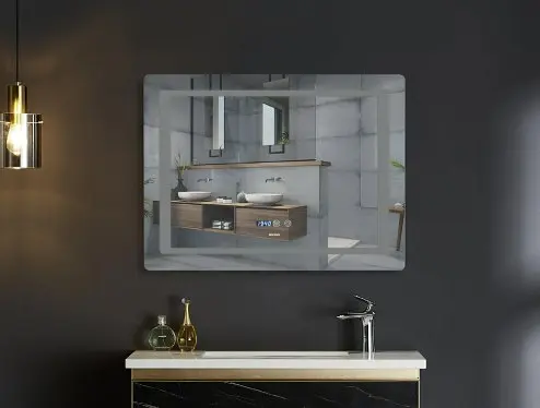 Дзеркало Mixxus Style MR03-90x70 (годинник, LED-підсвічування, антизапотівання) (MI6007) - фото 4