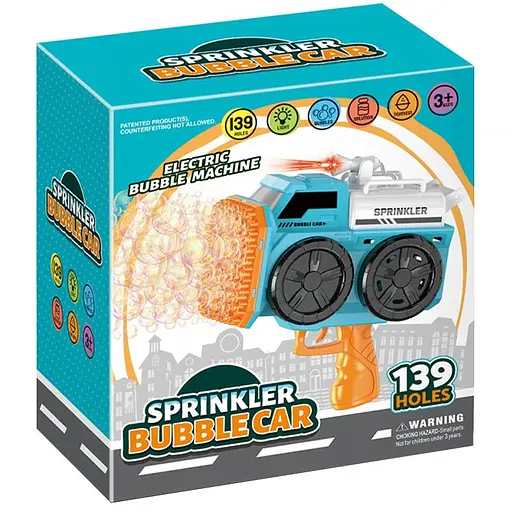 Пістолет з мильними бульбашками SHT KB1295 Truck на 139 отворів + 2xbottle 60ml Blue - фото 3