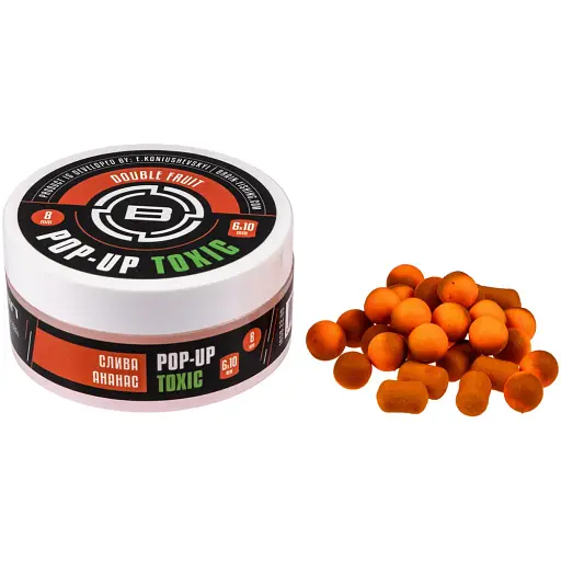 Бойли Brain Toxic Pop-Up Double Fruit (cлива + ананас) 10 mm + 8x12 mm 34 g
