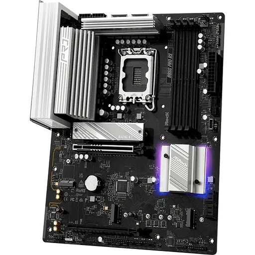 Материнская плата AsRock B860 Pro RS (1851/B860, 4xDDR5, 2xPCIex16, HDMI/DP, 4xSATA, 3xM.2, 2.5Glan, 7.1ch, ATX) - фото 3