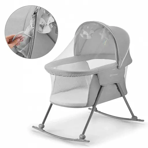 Детская кроватка колыбель KiderKraft Lovi Grey - фото 4
