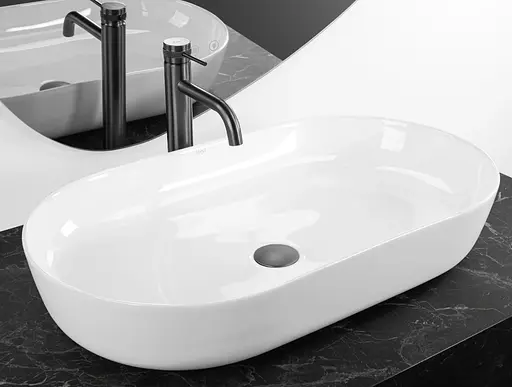 Умивальник Rea Cleo 71 white накладний REA-U6215, Білий - фото 2