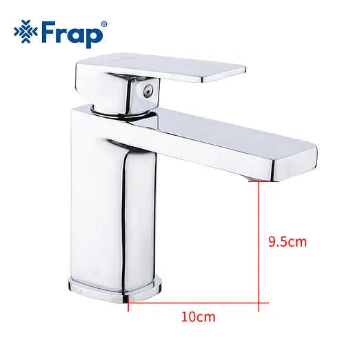 F1046 Змішувач для умивальника гайка Ø35 Frap 1/10 Хром - фото 4