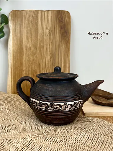 Набор керамической (глиняной) посуды на 4 человек Ангоб - фото 6