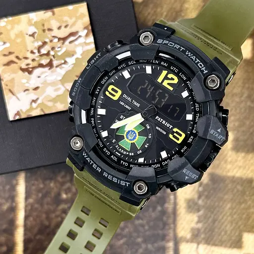 Наручные часы мужские 003AGDPS ДПС Зеленые + Коробка. Patriot acs0031062 - фото 5