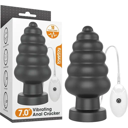 Анальна пробка King Sized Vibrating Anal Cracker 7, 18 см (чорний)