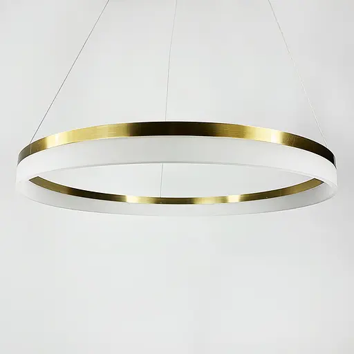 Современная круглая подвесная LED люстра в латунном каркасе Ст. M 2702 AB | Line F - фото 4