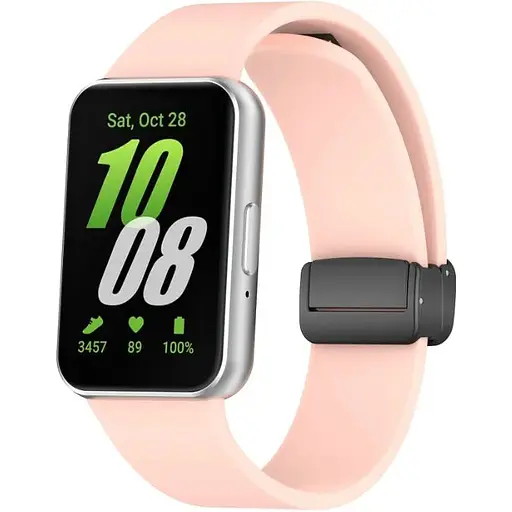 Ремешок DK Silicone Sport Magnetic для Samsung Galaxy Fit3 (R390) (pink sand / black) - фото 2