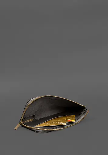 Кожаный портмоне-купюрник на молнии 14.1 темно-коричневый - фото 7