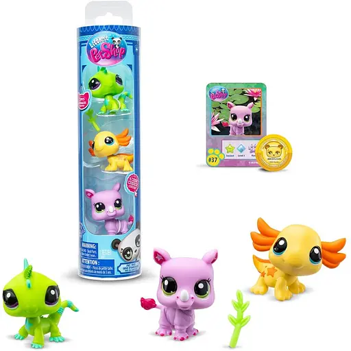 Игровой набор Littlest Pet Shop 00557 Настроение дикой природы аксессуары и 3 фигурки - фото 3