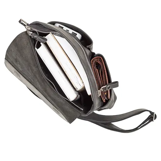 Кожаная сумка мужская SHVIGEL 25,5х23х4,5 см sum0013928 - фото 4