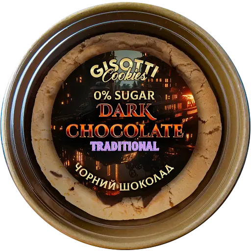 Печиво Gisotti з чорним шоколадом традиційне без цукру 330 г - фото 1