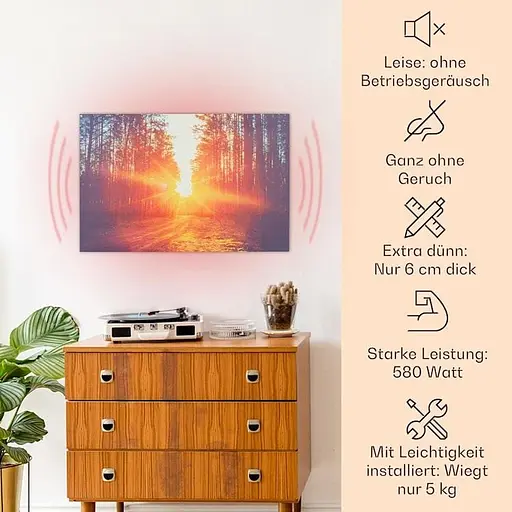 Инфракрасный обогреватель Klarstein Wonderwall Air Art Infinite (10035172) - фото 4